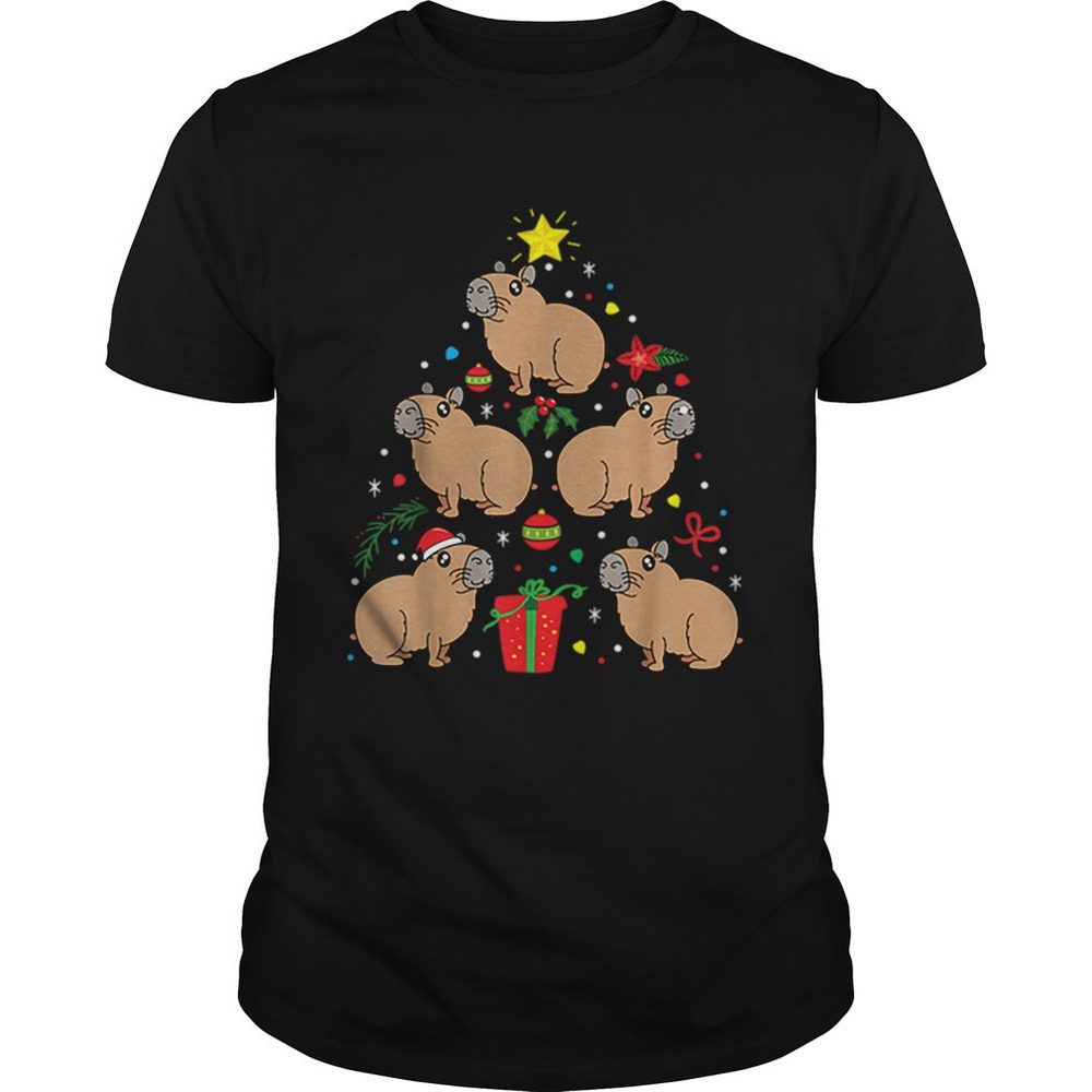 Capybara Christmas Ornament Tree Shirt